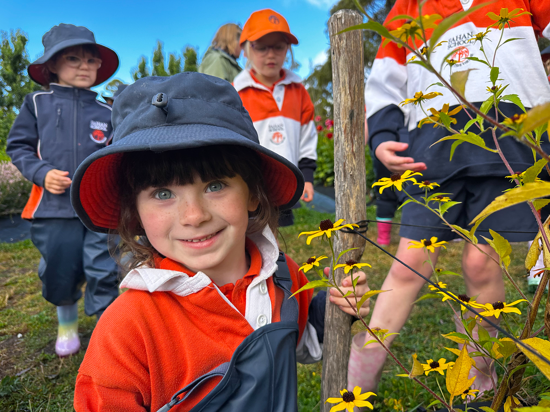 Kindergarten children on excursion at Fahan School
