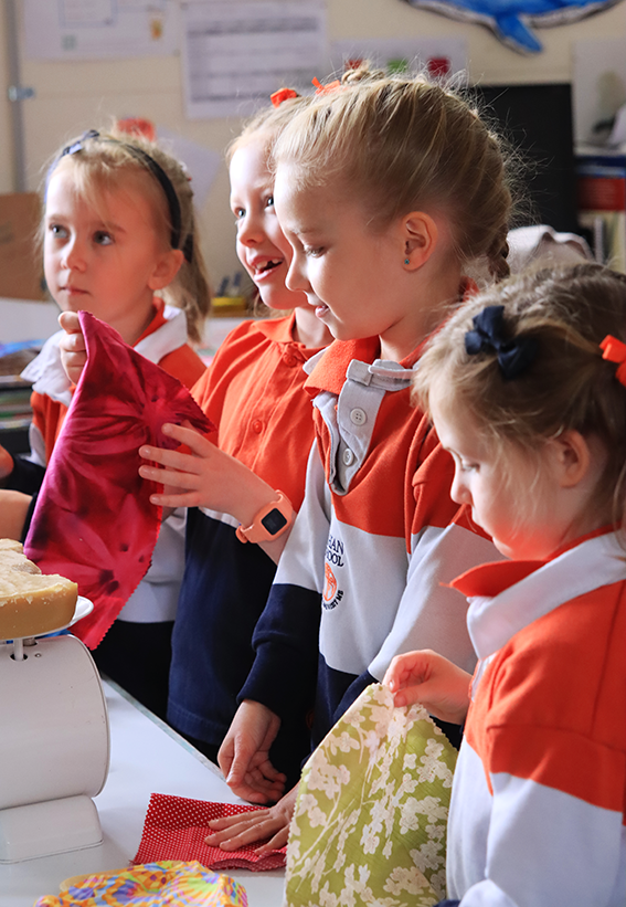 Children learning together across year levels at Fahan