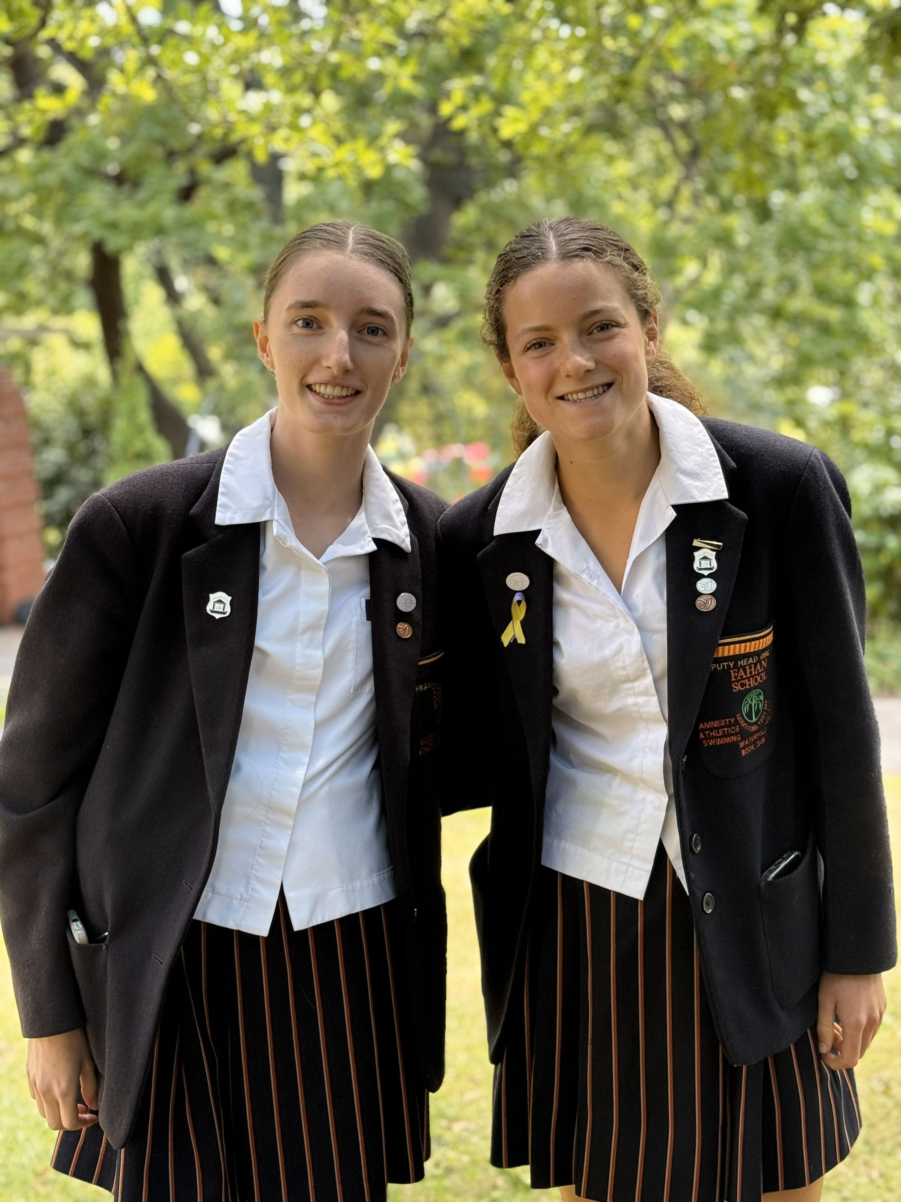 Years 11 and 12 students at Fahan School