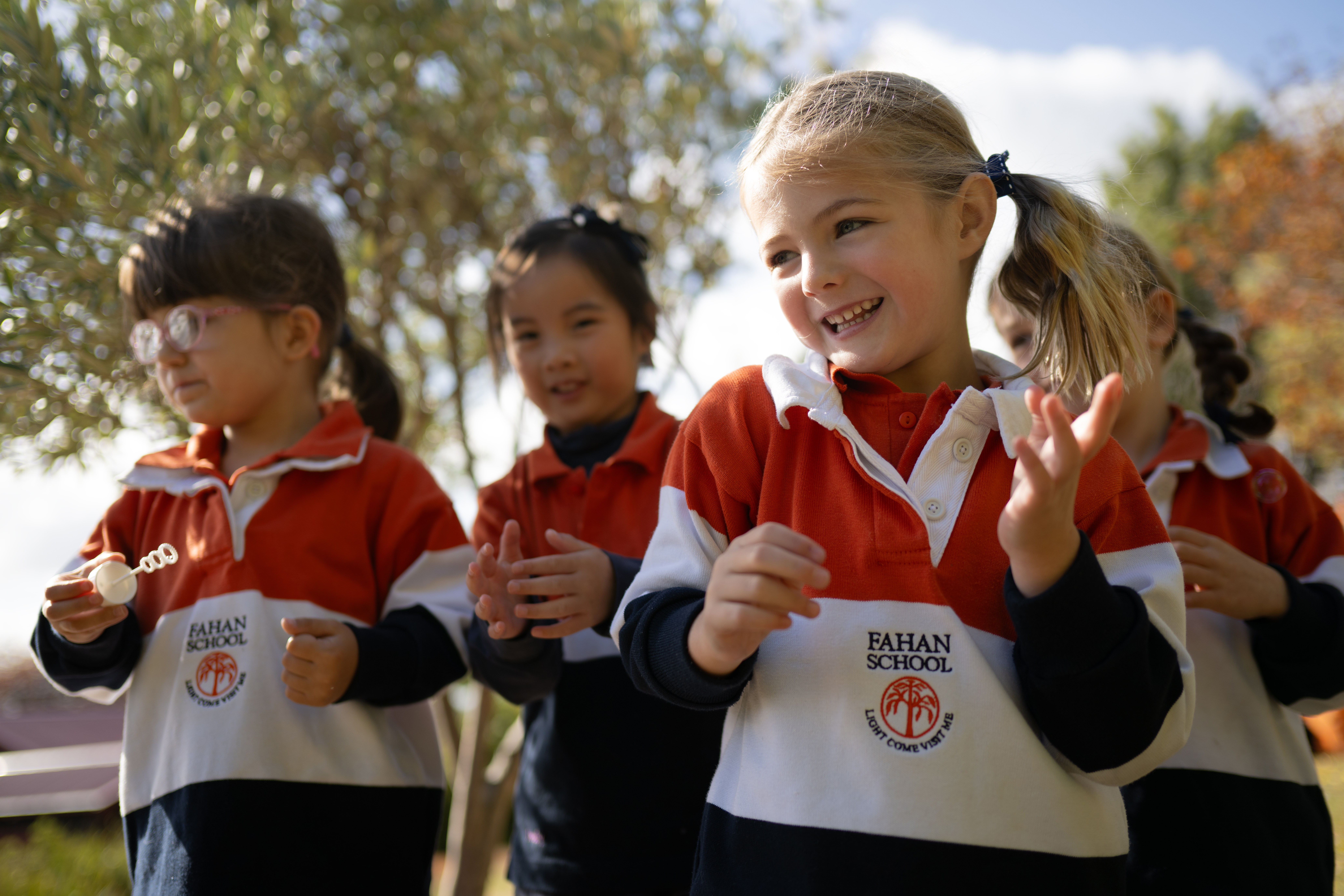 Kindergarten students at Fahan School