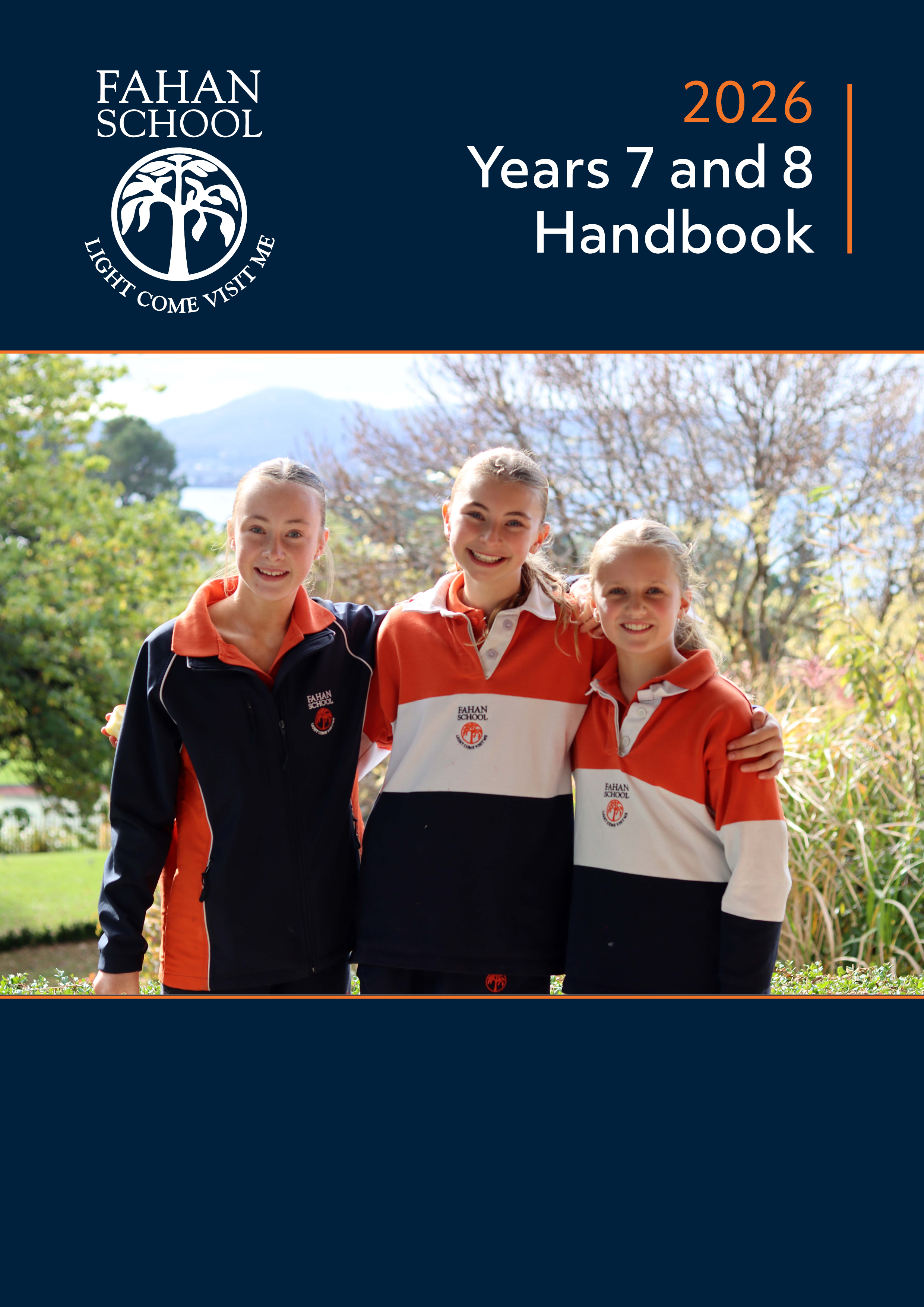2026 Years 7 and 8 Handbook cover