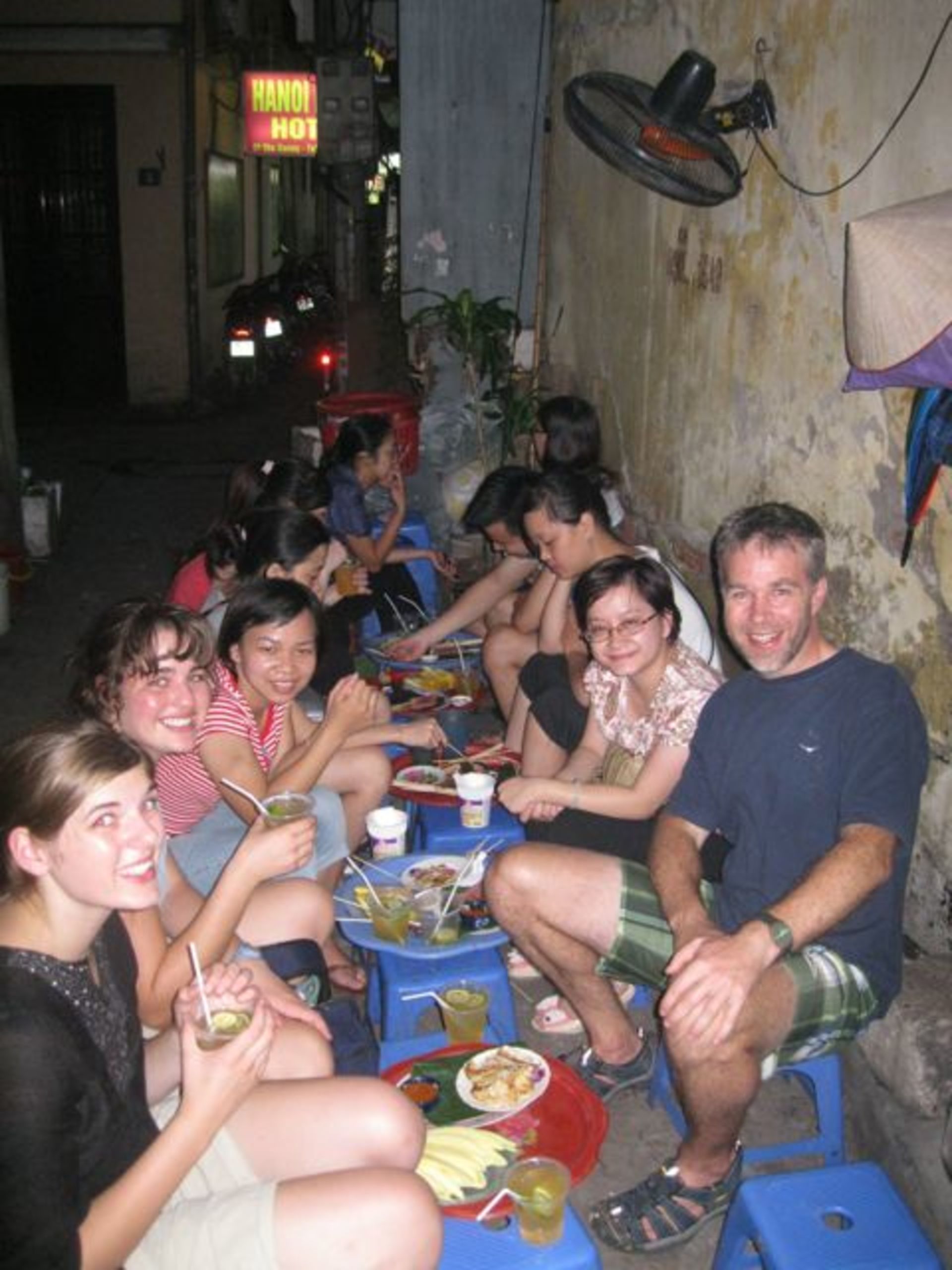 Living conditions were a little rougher than the girls were used to but they still had a ball.