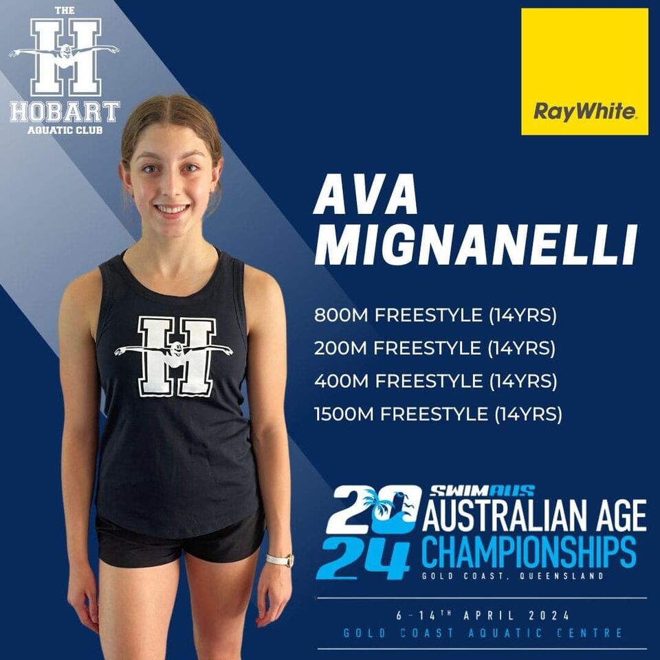 Ava representing Tasmania at the 2024 Australian Age Championships