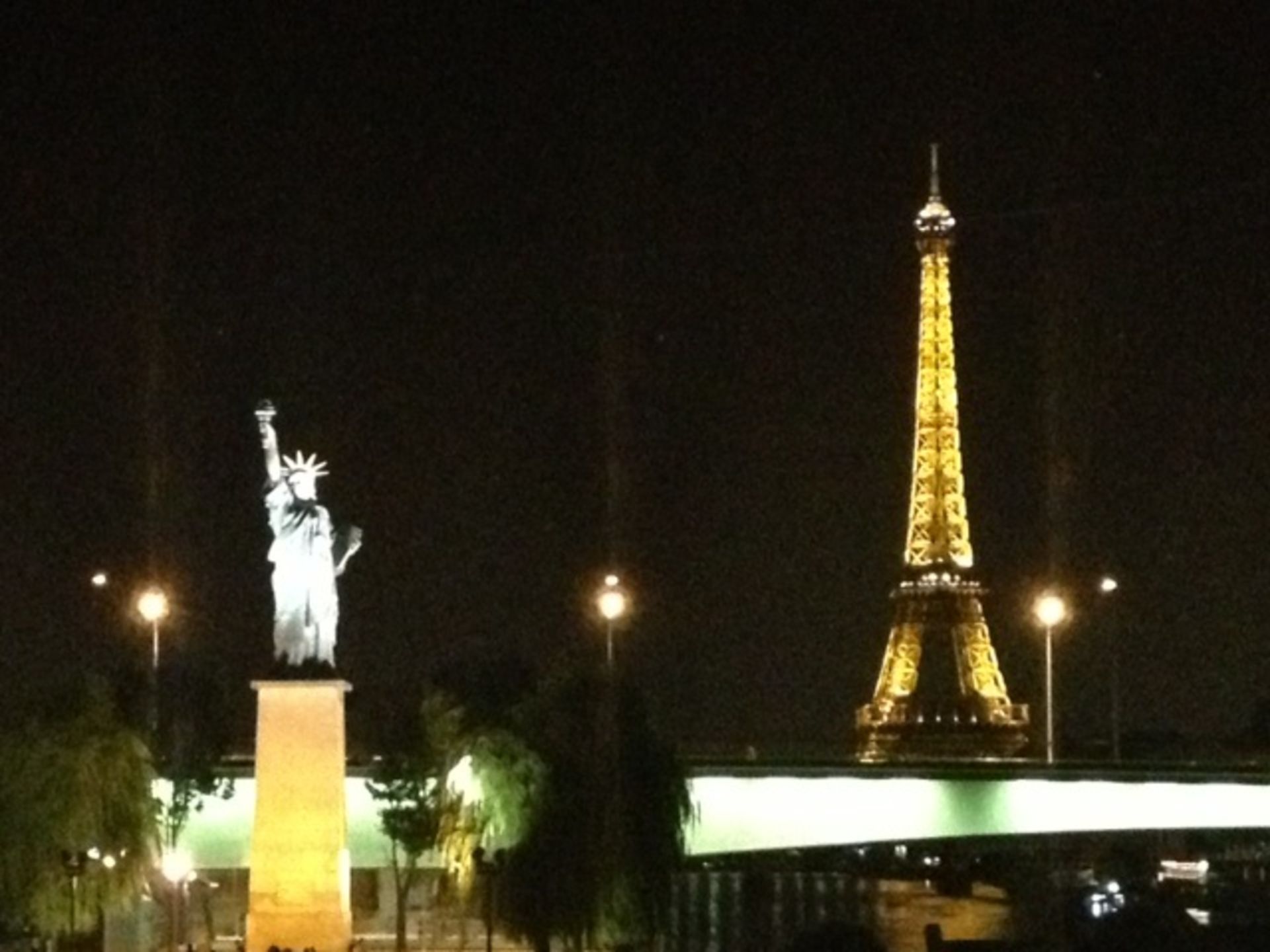 The Eiffel Tower at night