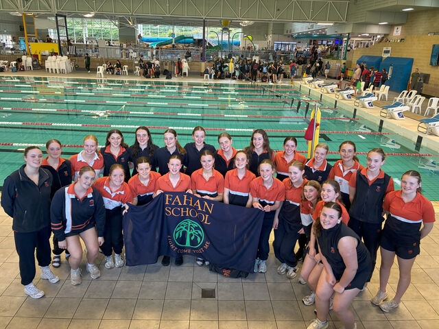Celebrating Strong Performance across the pool  at the State SATIS Swimming Carnival