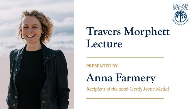 2026 Travers Morphett Lecture